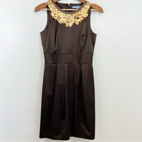 antonio melani gold dress Nicola Bathie For Antonio Melani Champagne Sequin Dress NWT main image 1
